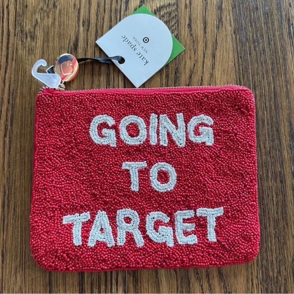 NEW! Kate Spade x Target Beaded Clutch - Red/White Going to Target 🎯